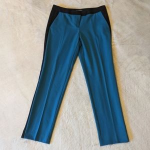 🌸 Vince Camuto Black & Teal Blue Slacks Size 4